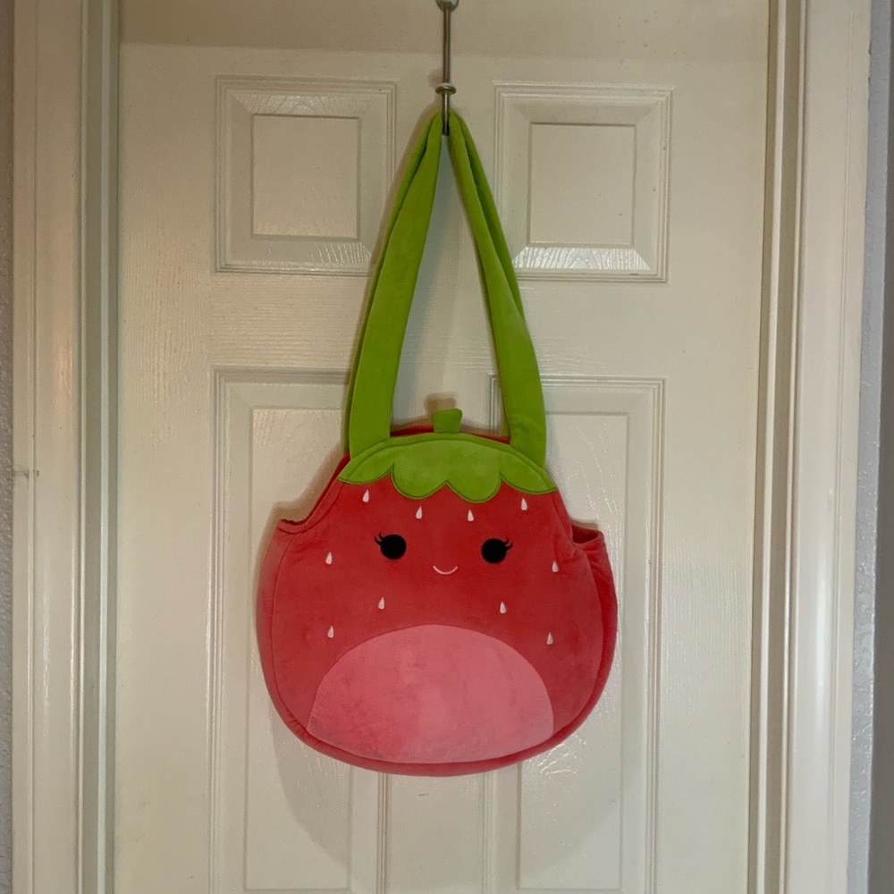 Squishmallows Scarlet the strawberry tote bag